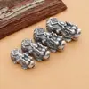 Acessórios de Prata para Pés S999 Prata Dura 3D Lingote Fulu Pixiu Pulseira Trançada Nafu da Sorte Joias de Prata DIY
