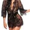 Lingerie Erótica Transfronteiriça, Lingerie Sexy Sedutora, Camisola Sexy para Mulheres, Camisola de Renda para o Verão com Laço, Corte Justo