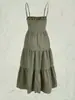 Amazon [Dirección Elegante] Vestido de Tirantes para Mujer Estilo Francés Nuevo Ceñidor de Cintura Espalda Descubierta Vestido Versátil