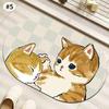 Tapete antiderrapante para banheiro de gato de desenho animado, tapete de terra de diatomáceas para casa, tapete absorvente para porta de banheiro, fabricantes, atacado