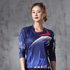 Camiseta de manga larga para bádminton de Otoño e Invierno, uniforme para hombre y mujer, camiseta de equipo de secado rápido, traje de uniforme de tenis de mesa para niños, impresión