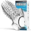 Cabo de Bloqueio de Cabeça de Cristal Granular Masculino Stupido Niu Niu Haste Assassin Wolf Tooth Sleeve Anel de Retardo Físico Brinquedo Sexual
