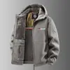 Chaqueta de forro polar noruega transfronteriza, chaqueta de forro polar gruesa con capucha para otoño e invierno, estilo polar para deportes al aire libre para parejas, venta al por mayor