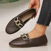 Comercio electrónico transfronterizo: Nueva colección primavera/otoño 2026 de zapatos planos sin cordones para mujer, de tacón bajo, punta fina y mocasines para mujer