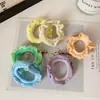 Diadema de Cabello con Falda de Colores Estilo Coreano, Banda para el Cabello Simple de Alta Elasticidad que No Daña el Cabello, Cuerda para el Cabello Duradera de Color Caramelo
