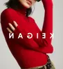 Top de Luxo Italiano 120s Lavável 160s Lã Merino Dourada Malha Fina 18 Gauge Top de Base Sem Costura Tricotado para Mulheres