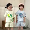 Traje Deportivo de Verano para Niños Estilo Delgado Casual para Niñas Nuevo Conjunto de Verano 2026 Bebé Holgado Manga Corta para Niños Pantalones Cortos