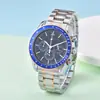 2025 Moda Serie Speedmaster Sol, Luna y Estrellas Conmemorativo Europeo Seis Pines Multifunción Cuarzo Reloj para Hombre Venta al por Mayor