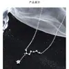 Cadena para Clavícula Estrella Polar de Diseño de Nicho Estilo Coreano Yinzhen, Ultra Brillante, Lujo Ligero, Sensación de Alta Gama, Collar de Plata de Ley S925 para Mujer