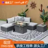 Mesa y Sillas de Exterior para Balcón de Patio Combinación Mesa y Sillas de Comedor Sencillas de Ocio Silla con Respaldo Impermeable y Protector Solar para Balcón al Aire Libre