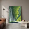 Diretamente do Fabricante: Pintura Decorativa Paisagem Curativa Verde, Pintura de Parede para Pendurar no Fundo do Sofá da Sala de Estar Estilo Moderno Ins
