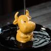 Mascota de Té Yixing Zisha Ganado Adornos Pequeños Doce Zodiaco Dibujos Animados Lindo Toro Aliento Cielo Escultura Accesorios Juego de Té Regalo