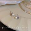 Brincos de Pérola Microincrustados Estilo Francês Leve Luxo Femininos Nicho Simples Exquisitos Cereja Brincos de Orelha de Ponta Moda Brincos Pequenos