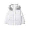 Chaqueta de Plumón Gruesa y Cálida 2026 para Parejas, Abrigo Puffer Corto Desmontable con Cuello de Piel para Hombre, Chaqueta de Algodón de Invierno para Mujer