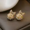 Lote Misto Brincos Populares para Mulheres, Brincos de Luxo de Alta Qualidade, Mesmo Estilo do Tiktok, Versão Coreana, Brincos de Flor de Pérola, Nicho e Versátil