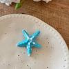 Corea del Sur blogger ins horquilla de estrella de mar de simulación azul cielo viento dulce y cool vacaciones junto al mar clip lateral de pico de pato clip para flequillo