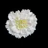 Cabeza de flor de clavel artificial de 9 cm con fleco de tela, arreglo floral para el Día de la Madre, cabeza de flor para decoración de bodas al por mayor
