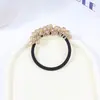 Diadema de cristal versátil estilo coreano diadema diadema cuerda para el pelo de temperamento flor de pelo anillo de cuero banda de goma de alta elasticidad cuerda para el pelo tocado
