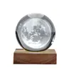 Luminária de Noite Bola de Cristal Brilhante, Lâmpada Colorida de Céu Estrelado, Galáxia, Lua, Sistema Solar, Enfeite de Madeira, Presente de Dia dos Namorados para Amigos