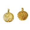 Colgante de Ballena Pequeña Triturada con Hielo, Estilo Antiguo Oro Arena Incrustado con Diamantes, Decoración con Patrón de Ballena, Chapado en Oro Cobre, Opciones de Collares de Estilo Lujo Ligero Disponibles