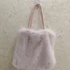 Bolso de felpa para mujer, bolso de hombro multifuncional, gran capacidad, adecuado para el trabajo y los viajes, tacto lujoso, bolso de mano sin costuras