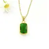 Collar Colgante Colorido Geométrico Rectangular Más Vendido Transfronterizo Cobre Lujo Ligero Moda Temperamento Versátil Joyería de Collar para Mujer