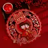 Adesivos Criativos de Casamento com Símbolos Felizes, Decoração de Quarto de Casamento Estilo Chinês, Adesivos Vermelhos Grandes com Caractere Feliz, Suprimentos Essenciais para Celebração de Casamento Atacado