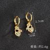 Vietnam Arena Oro Nueva Entrada Estilo de Lujo Color Circonia Diamante Candado de Amor Llave Cobre Chapado en Oro Microincrustaciones Collar Pendientes Avanzados