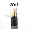 Frasco de Loção de Vidro Preto Frasco Spray Essência Frasco de Vidro para Evitar Engarrafamento Cosmético Conjunto Portátil de Viagem