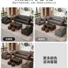 Novo Conjunto de Sofá e Mesa de Centro para Escritório, Área de Descanso, Comercial, Recepção Simples, Sofá de Escritório de Três Lugares em Couro Genuíno