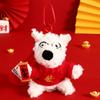 Llavero creativo de peluche de oso de Año Nuevo para coche, colgante para bolso de pareja del Año de la Serpiente, regalo pequeño, venta al por mayor