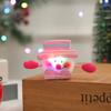 Regalo creativo de Navidad para niños, luminoso, Papá Noel, muñeco de nieve, raqueta, anillo, pulsera, regalo de Navidad, anillo a presión