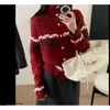 Cárdigan de Punto Jacquard Vintage con Cuello de Solapa Talla Grande para Mujer Nuevo Estilo Otoño/Invierno 2026 Abrigo Engrosado Adelgazante que Mejora la Calidez para Mujer