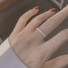 Anillo liso, anillo brillante, estilo ins simple para mujer, diseño de nicho de alto sentido, moda, estilo frío, anillo abierto, moda al por mayor