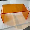 Mesa pequeña para ventanal de dormitorio, tablero de acrílico transparente, vidrio templado, diseño minimalista, adecuada para uso doméstico como tocador o mesa de centro