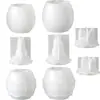 Huevo Brillante de Amapola de Pascua Conejo de Orejas Rectas Huevo de Pascua Conejo Tarro de Almacenamiento Taza para Velas Yeso Molde de Silicona