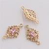 Accesorios de Joyería DIY Cobre Micro-Incrustado Zircón Diamante en Forma de Colgante de Anillo Doble Estilo Antiguo Horquilla Ropa Aretes Colgante
