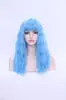 Peruca Xuchang Peruca Ondas de Água Cor Mista Multicolorida Cabelo Longo Cacheado Ligeiramente Cacheado Europeu e Americano Couro Cabeludo Grande Franja de Ar