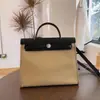 Bolsa Kelly Hcrbag 31cm Couro Costura Bolsa de Lona Grande Capacidade para o Dia a Dia Platina Uma Alça Transversal Bolsa de Mão para Mulheres