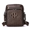 Nuevo Bolso de Hombro para Hombre de Cuero Genuino con Patrón de Cocodrilo Capa Superior de Cuero Vacuno Bolso para Hombre Moda Casual Bolso Cruzado Outlet de Fábrica