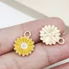 Mezclado 30 gotas de aceite dos colores rosa amarillo girasol colgante pulsera de cuentas diy collar accesorios al por mayor