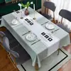 Toalha de Mesa Estilo Ins em PVC Lavável à Mão à Prova d'Água à Prova de Óleo à Prova de Escaldamento para Mesa de Centro Toalha de Mesa Sentido de Alto Padrão Luxo Leve Retangular Toalha de Mesa para Mesa de Jantar Toalha de Mesa
