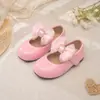 Zapatos Mary Jane dulces multicolores para niñas, para vestido de boda y ocasiones de actuación, zapatos de niña con moño