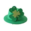 Nuevo Venta al por mayor al contado transfronteriza Diadema del Día de San Patricio Sombrero Verde Trébol Festival Irlandés Sombrero de Copa