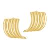 Brincos de Fio de Onda Grande Quadrada de Design de Nicho de Aço Titânio Banhado a Ouro 18K Brincos de Vento INS de Desgaste Moderno E241558