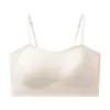 Sujetador sin tirantes sin costuras brillante, sujetador de soporte suave transpirable, sensación de piel desnuda transpirable, espalda bonita, sujetador cómodo para mujer