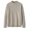25 Novidades Outono e Inverno Lã Masculina Gola Redonda Solto Suéter de Lã Engrossado Quente Cor Pura Suéter de Tricô Roupa de Baixo