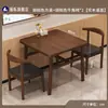 Mesa de Comedor para Hogar Apartamento Pequeño Sala de Estar Sencilla Mesa de Comedor Catering Merienda Restaurante de Comida Rápida Mesa y Sillas Rectangulares Comerciales