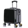 Venta al por mayor de fábrica nueva maleta de ruedas universales maleta trolley de PC niños 18 pulgadas hombres y mujeres equipaje de exterior diseño pequeño