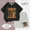 Roupas Infantis Marca Tendência American Mountain and Sea Classic Tongtengge Stickman Mercadoria Conjunto de Shorts de Manga Curta para Crianças Moda Verão